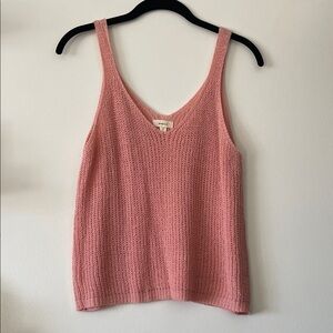 Debut|Lightweight Knit V Neck Tank Top|Size M/L|Light Coral Pink|EUC
